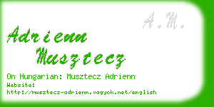 adrienn musztecz business card